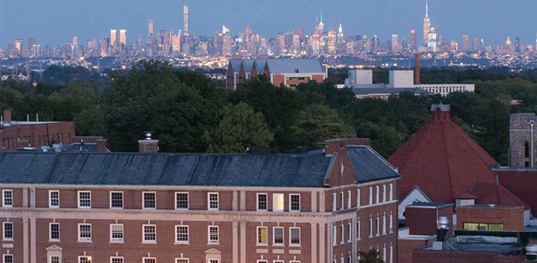 The New York skyline as seen from the Township of Montclair.
